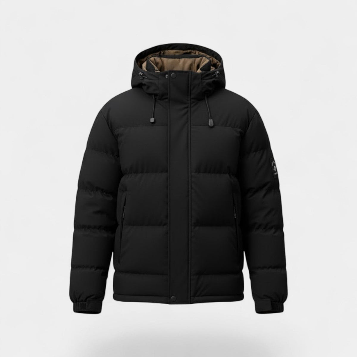 Men's Hooded Puffer Jacket – Quilted Cotton Regular Fit