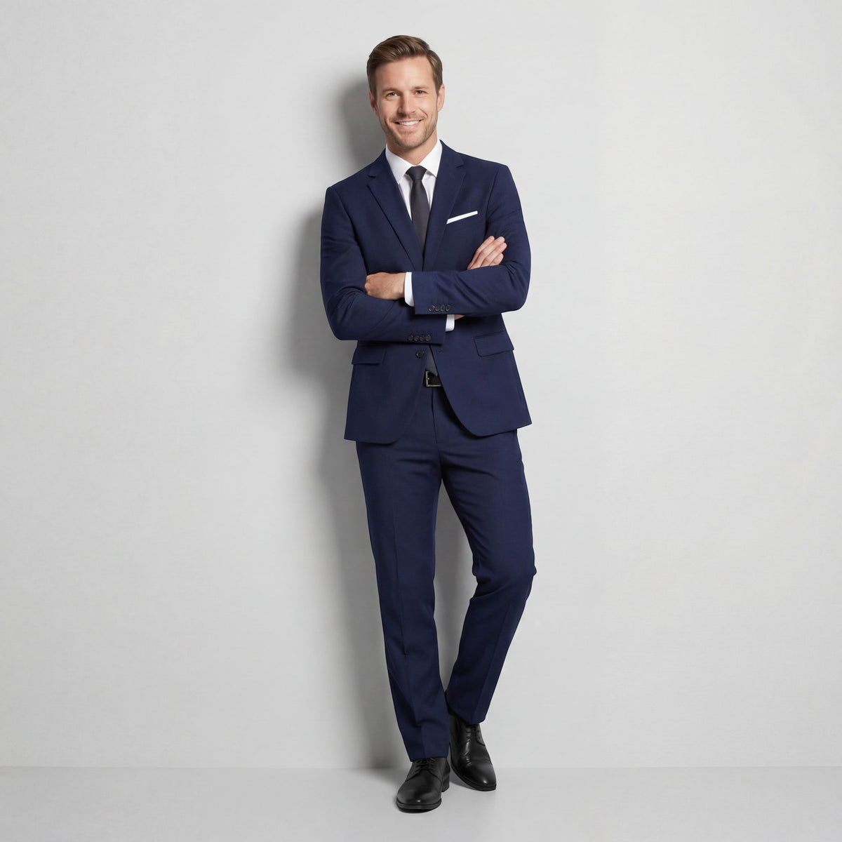 Men's Wool-Blend Suit Set – Tailored Two-Piece