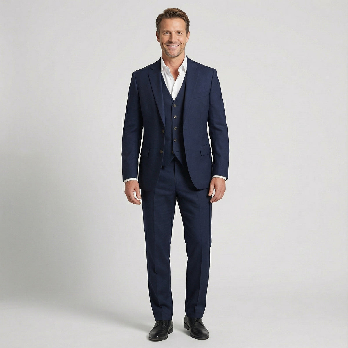 Men's Linen Suit – Slim Fit Tapered Pants