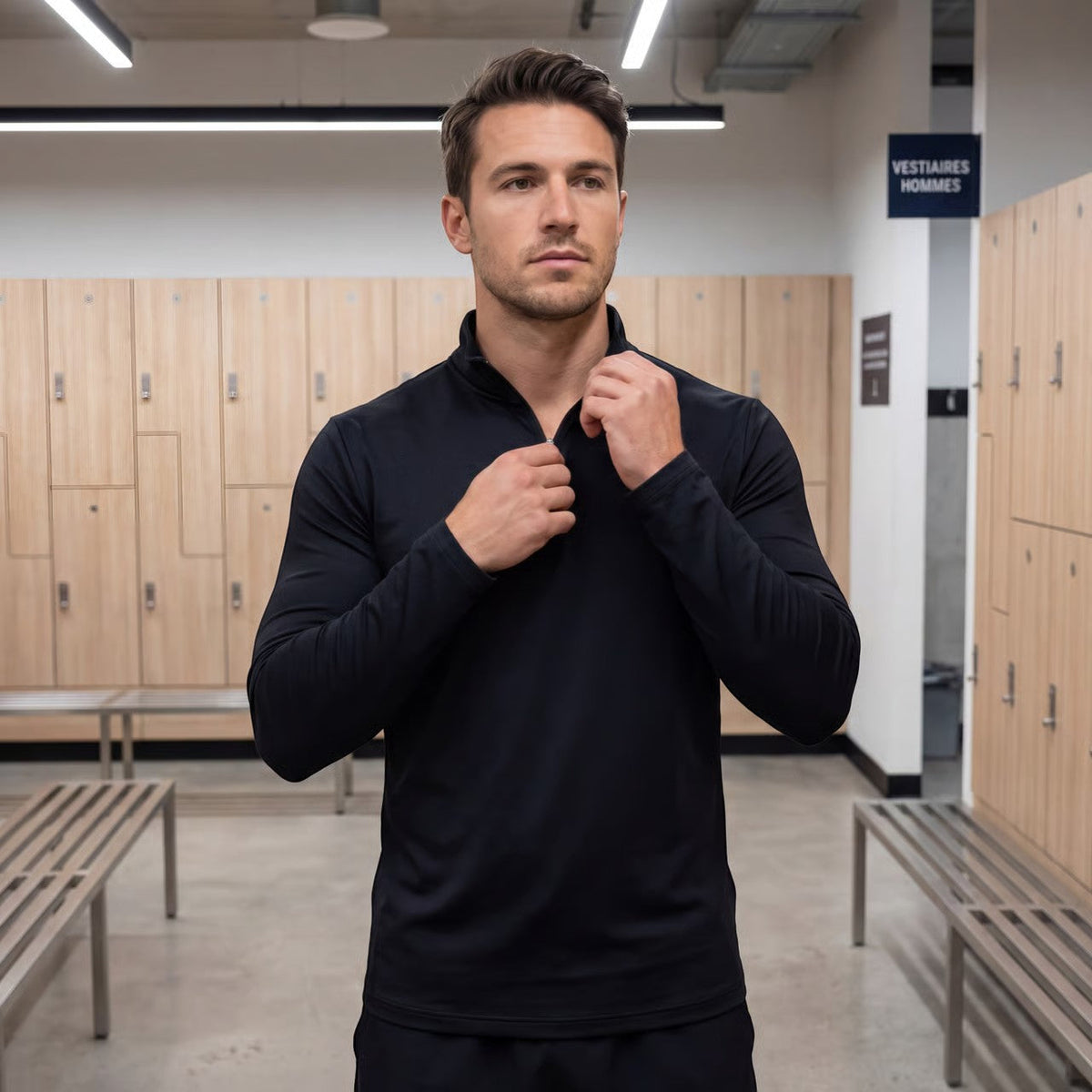 Men's Quarter-Zip Sweatshirt – Slim Athletic Layer