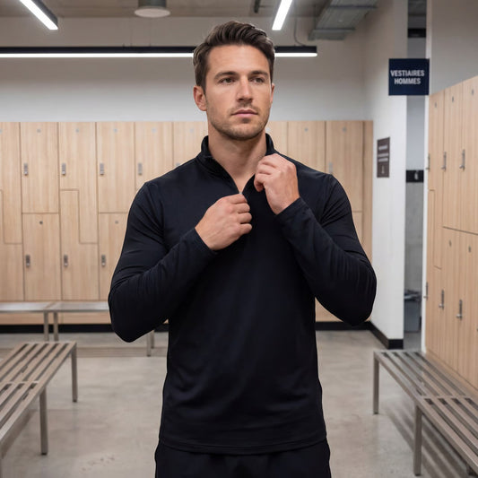 Men's Quarter-Zip Sweatshirt – Slim Athletic Layer