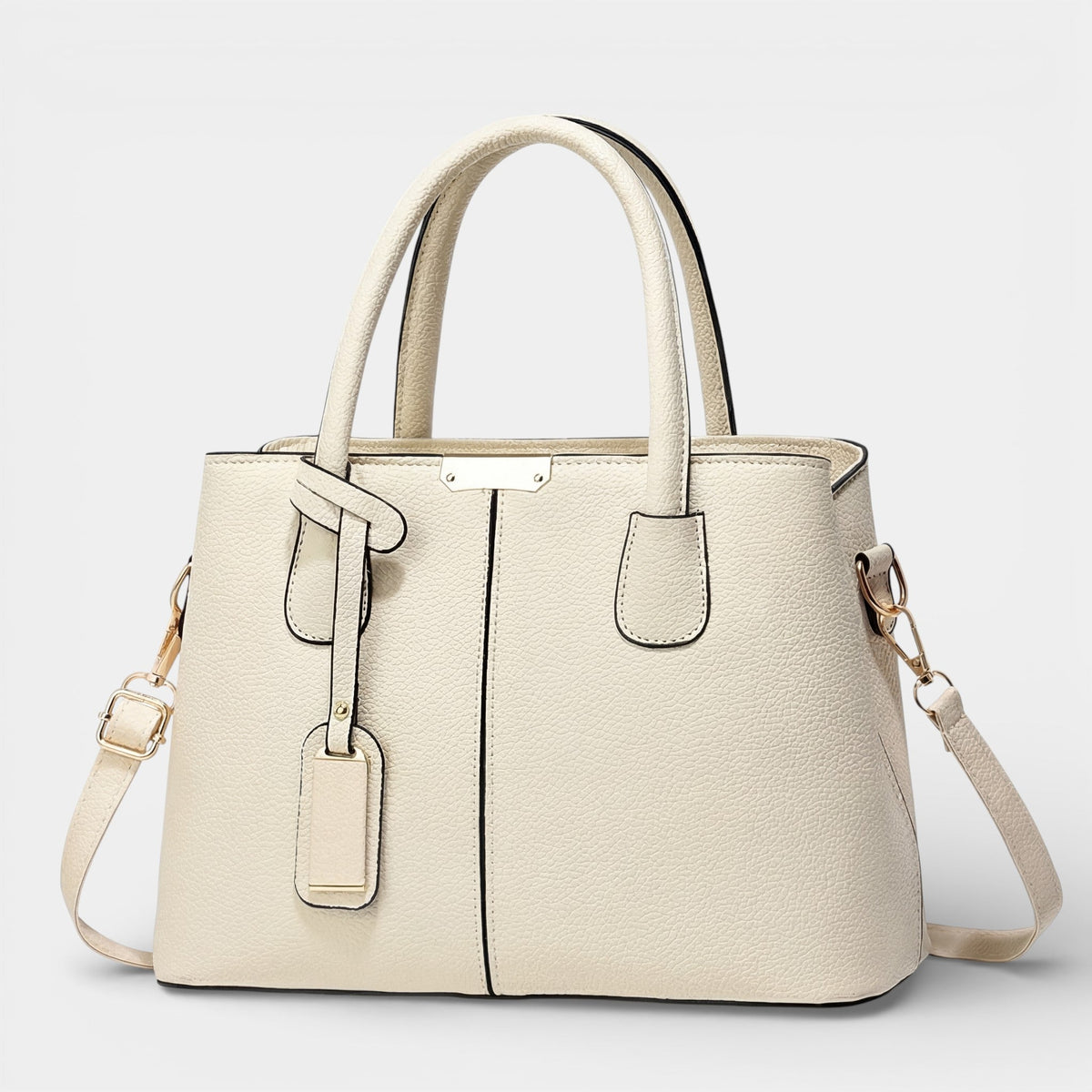 Women's Structured Leather Tote – Clean-Line Shoulder Bag