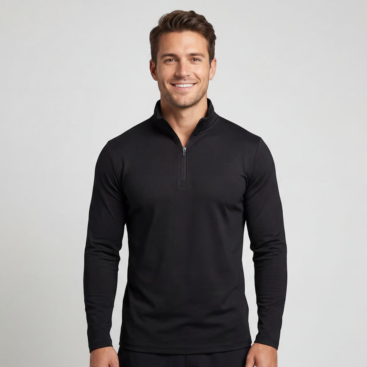 Men's Quarter-Zip Sweatshirt – Slim Athletic Layer