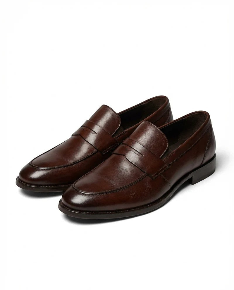 Men's Leather Loafers – Pointed Toe Slip-On