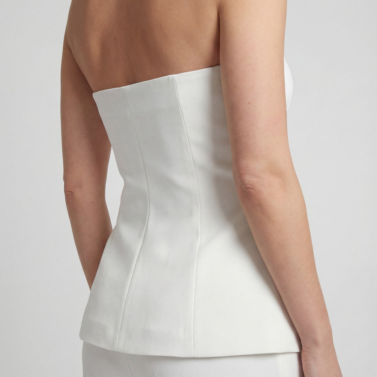 Women's Strapless Two-Piece Set – Tailored Straight-Leg Pants