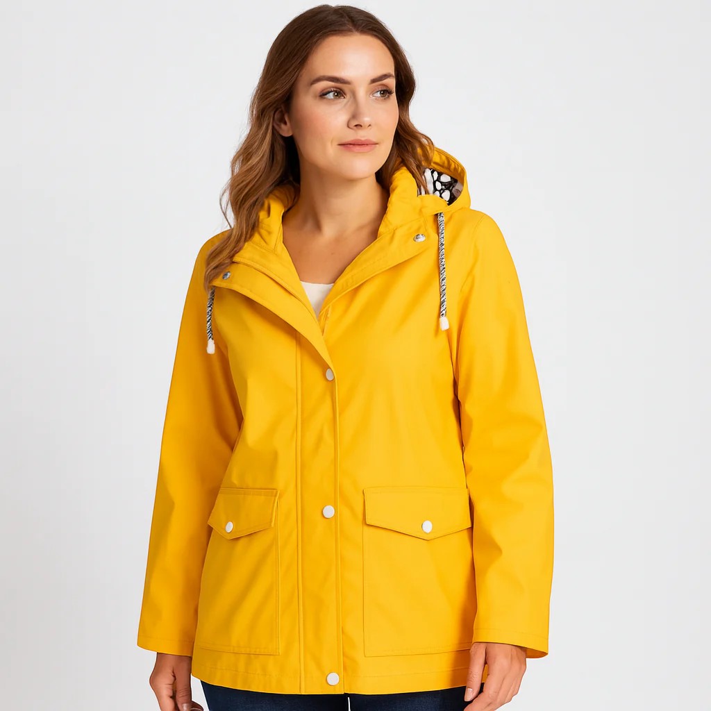 Women's Hooded Raincoat – Relaxed Lightweight Fit