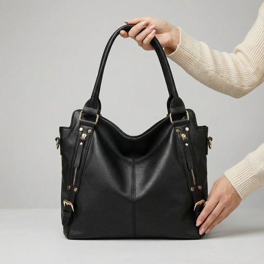 Women's Leather Handbag – Structured Top Handle