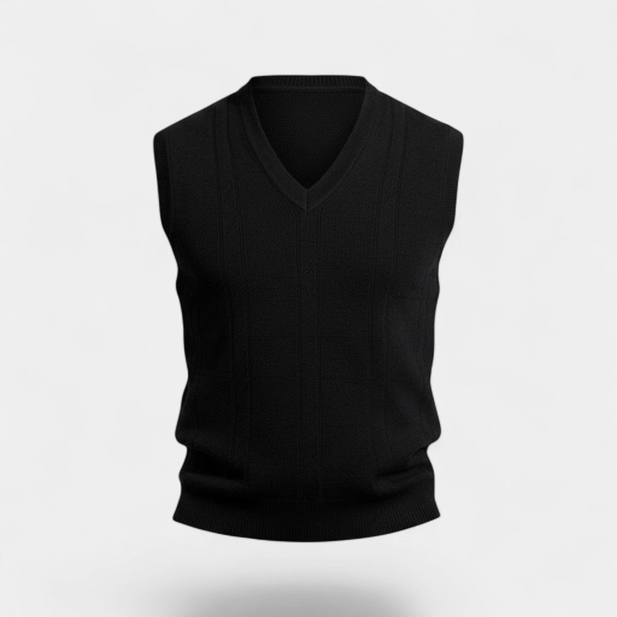 Men's Knit Sweater Vest – Deep V-Neck Fine Knit