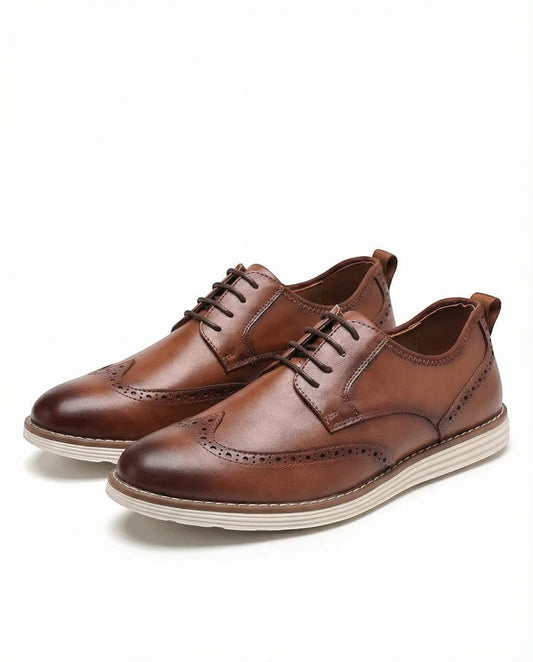 Men's Leather Slip-On Shoe – Round Toe Structured Fit
