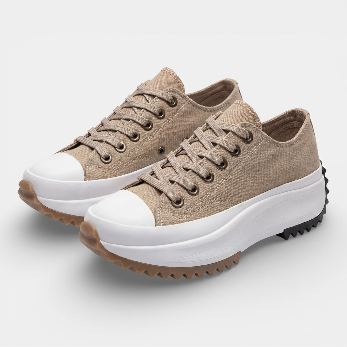 Women's Canvas Platform Sneaker – Cushioned Lace-Up