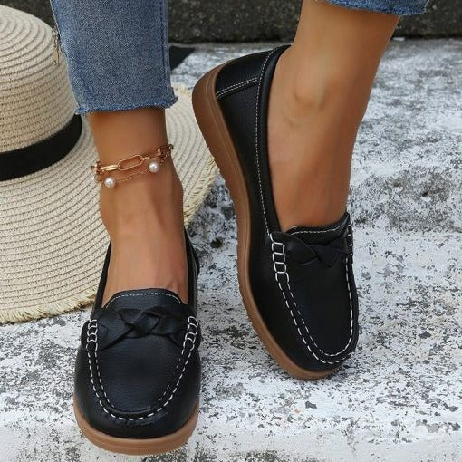 Women's Leather Loafer – Slip-On Flexible Sole