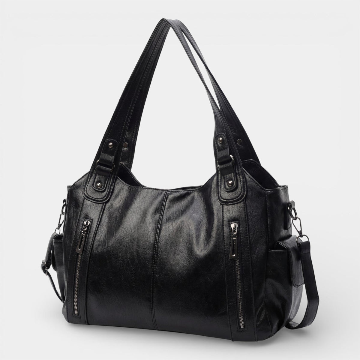 Women's Leather Tote Bag – Soft Horizontal Shoulder Style