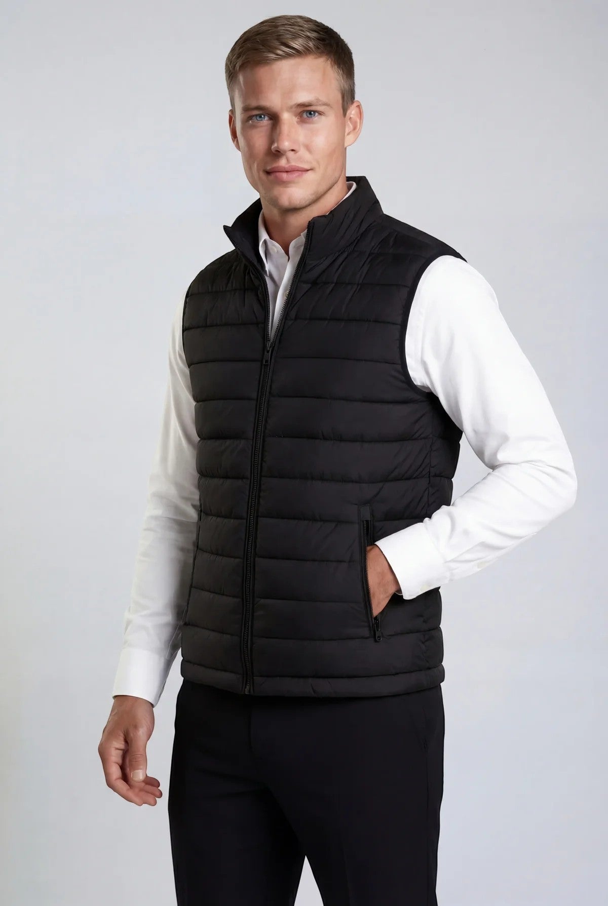 Men's Quilted Puffer Vest – Lightweight Zip Front