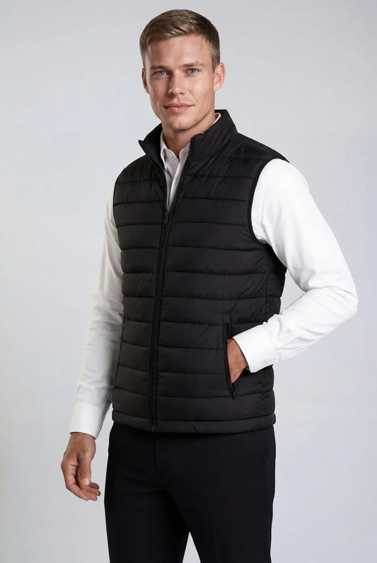 Men's Quilted Puffer Vest – Lightweight Zip Front