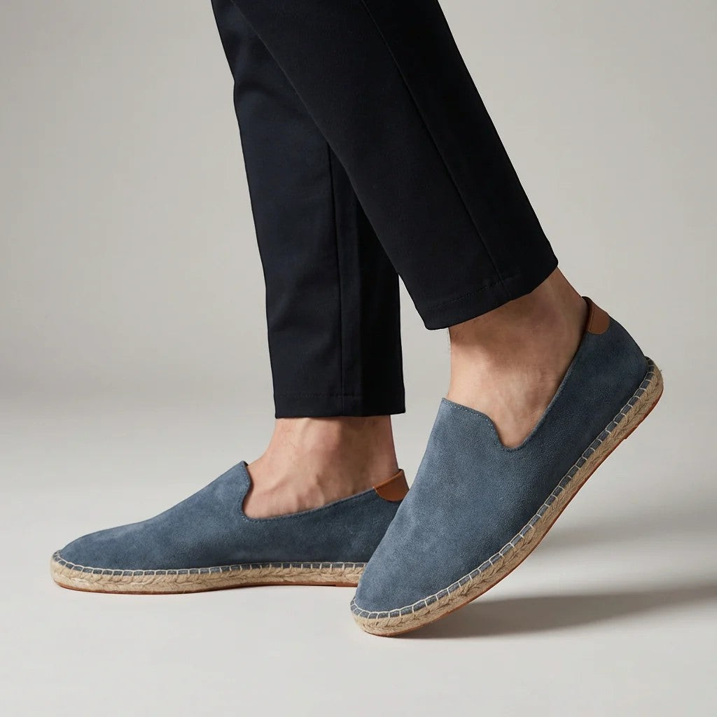 Men's Canvas Slip-On Loafer – Braided Sole Detail