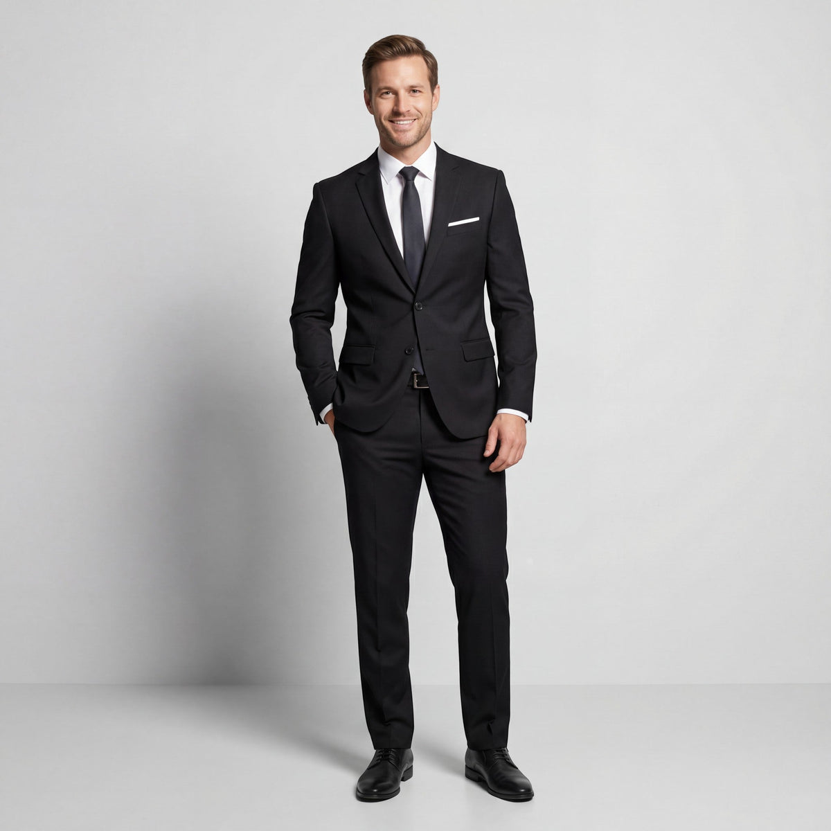Men's Wool-Blend Suit Set – Tailored Two-Piece