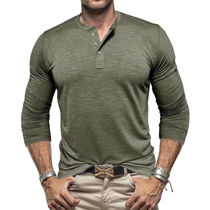 Men's Henley Shirt – Lightweight Long Sleeve