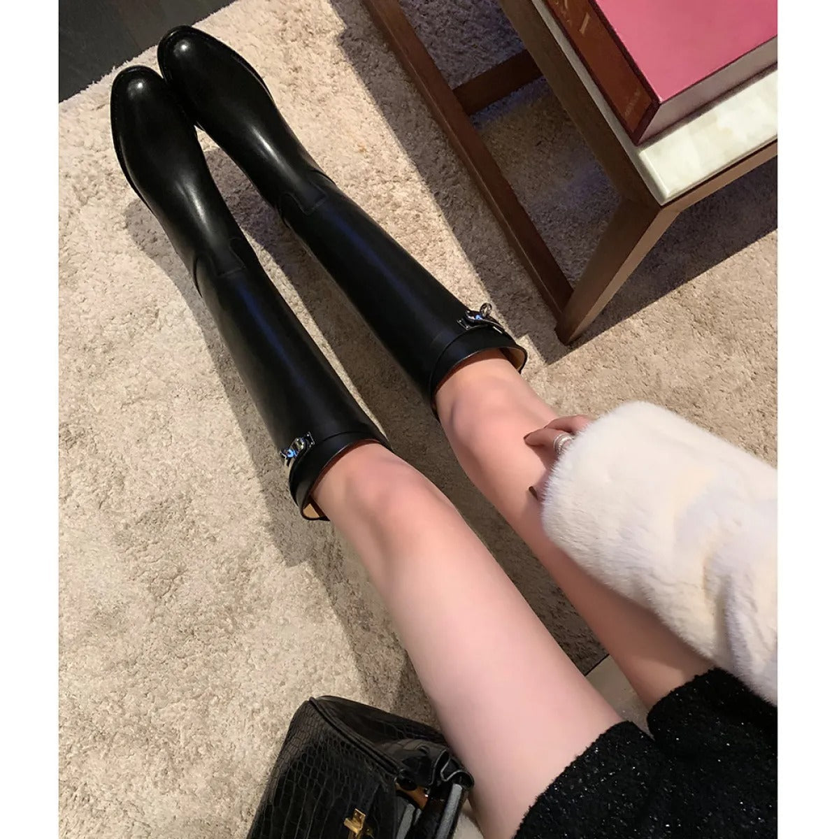 Women's Tall Boot – Minimal Round-Toe Shaft