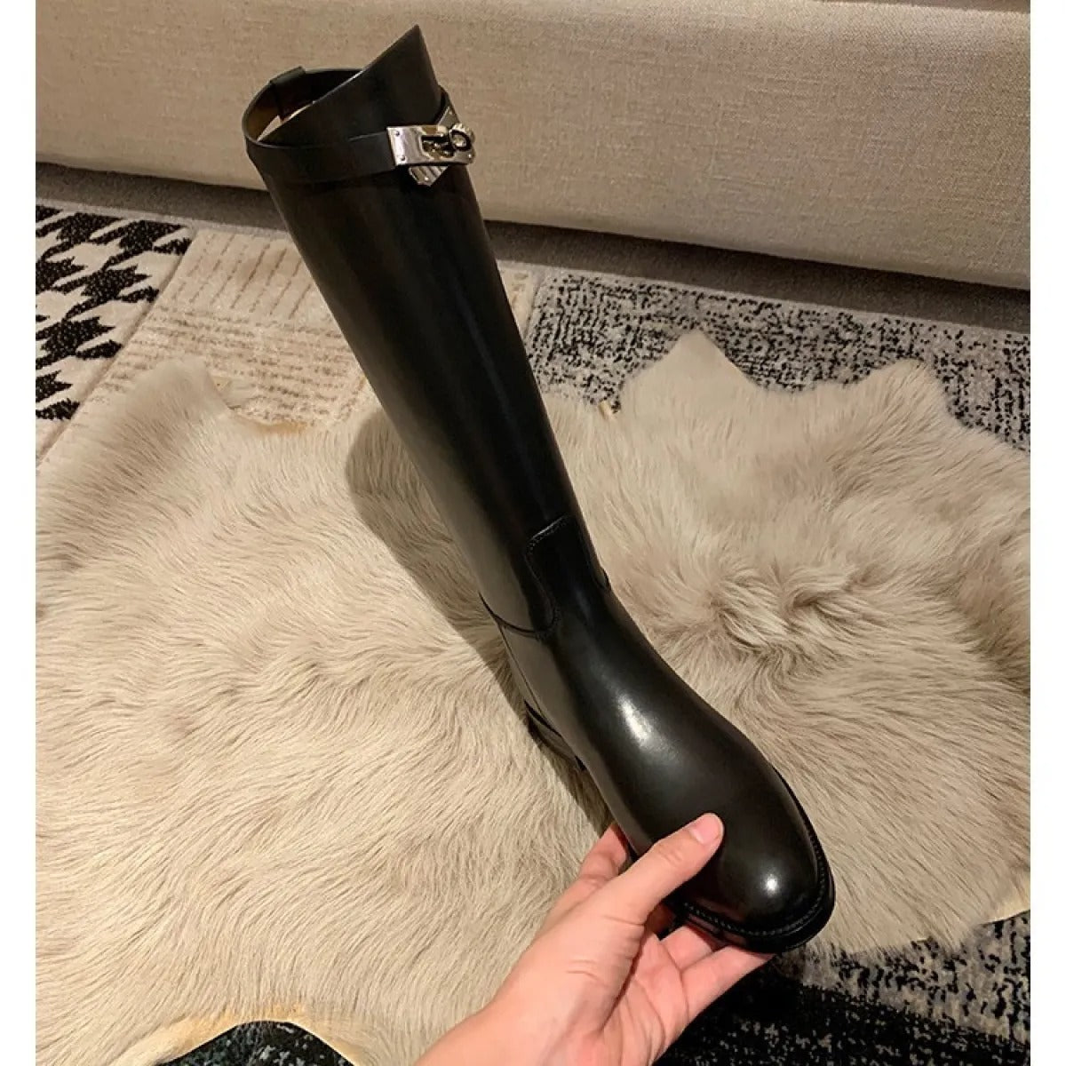 Women's Tall Boot – Minimal Round-Toe Shaft