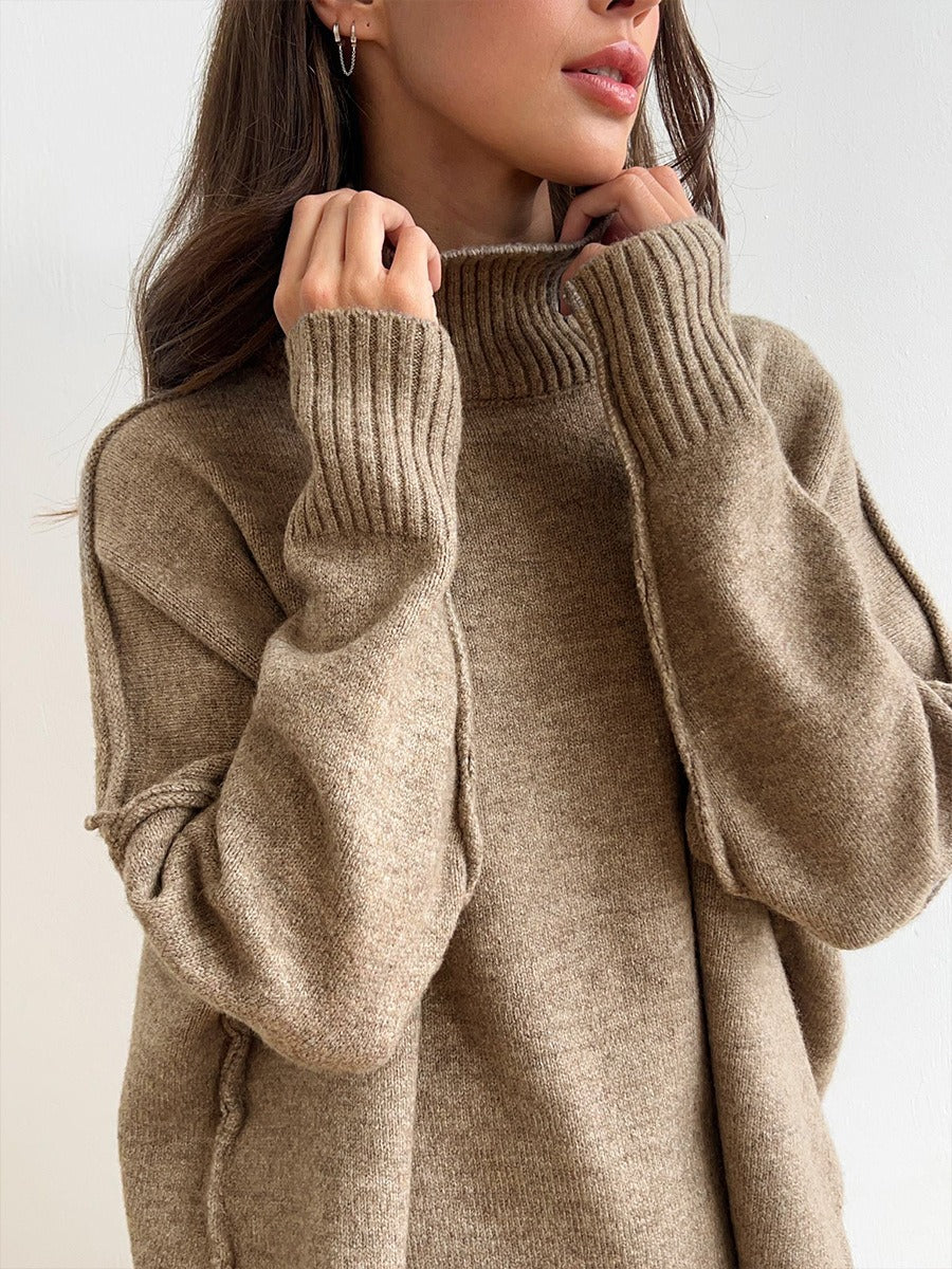 Women's Knit Two-Piece Set – Relaxed Sweater & Wide Pants