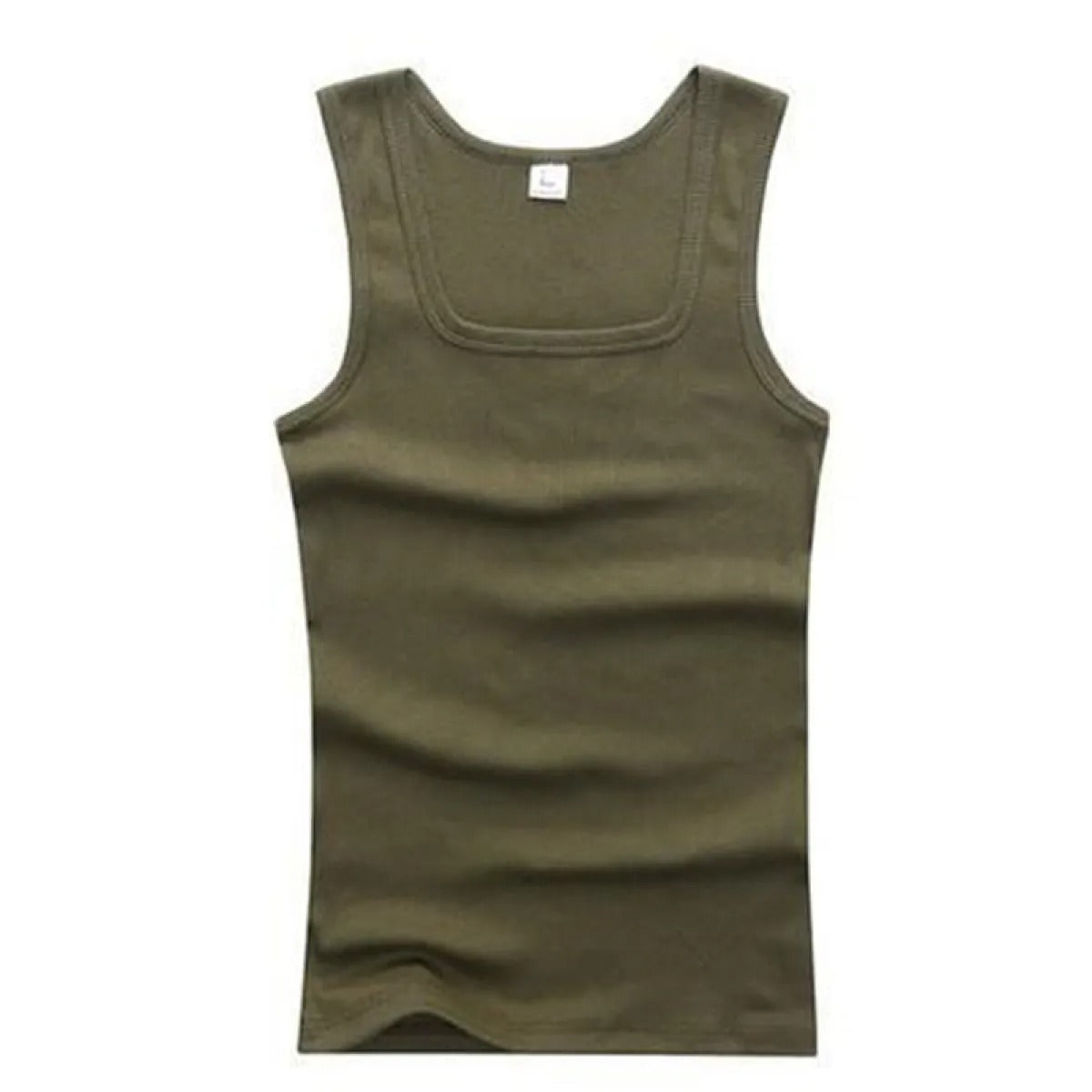 Men's Cotton Tank Top – Square Neck Relaxed Fit