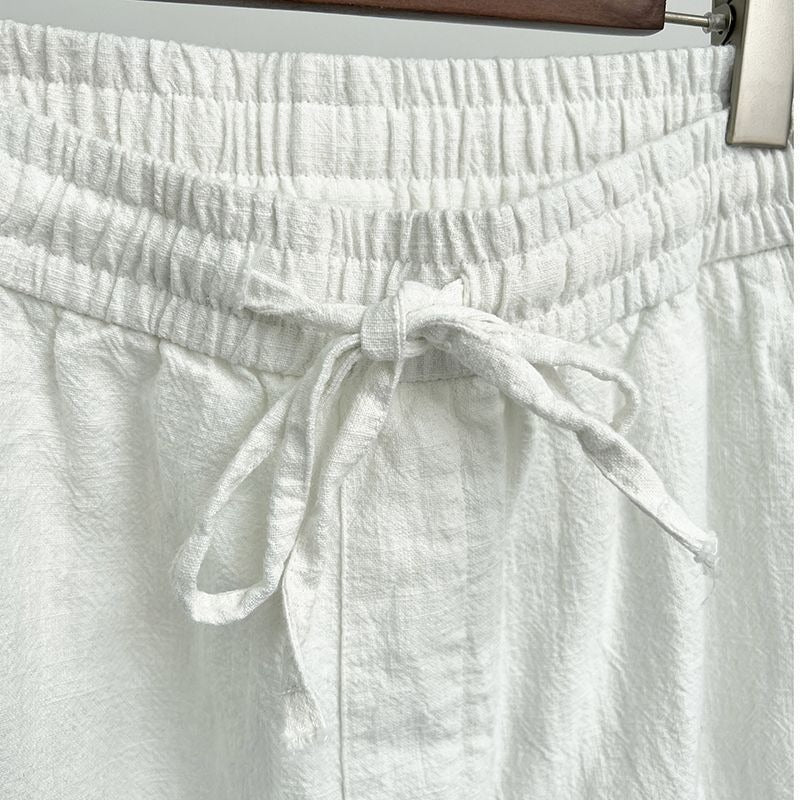 Men's Linen-Blend Pants – Relaxed Straight Leg