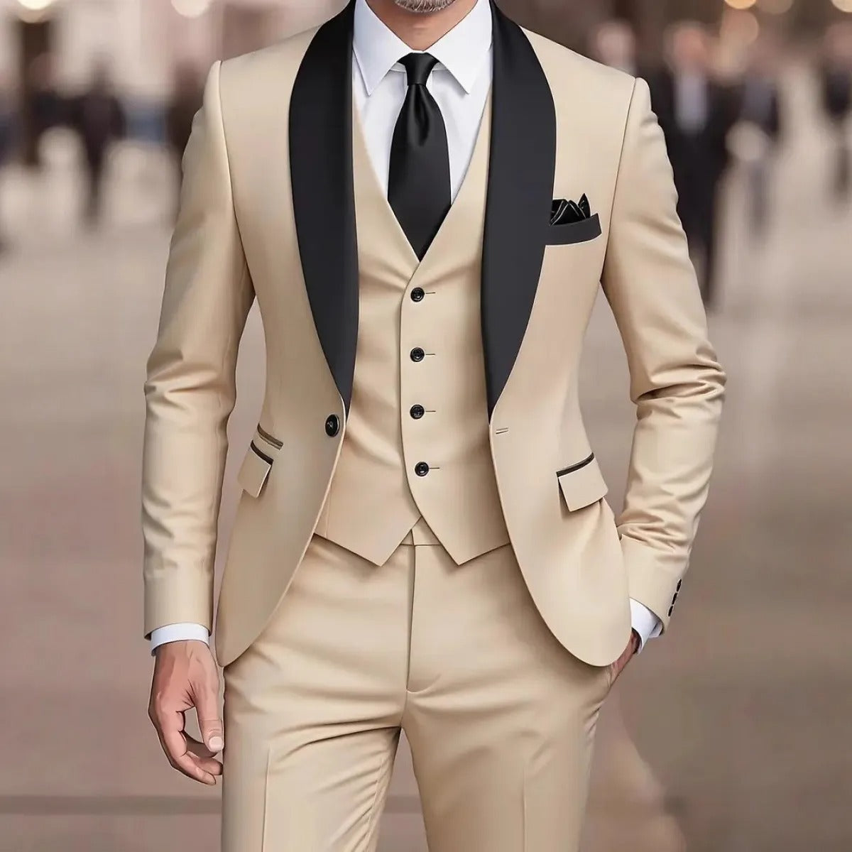 Men's Three-Piece Suit – Relaxed Minimal Cut