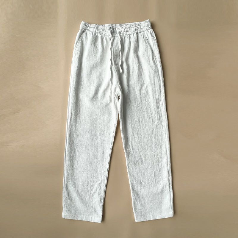 Men's Linen-Blend Pants – Relaxed Straight Leg