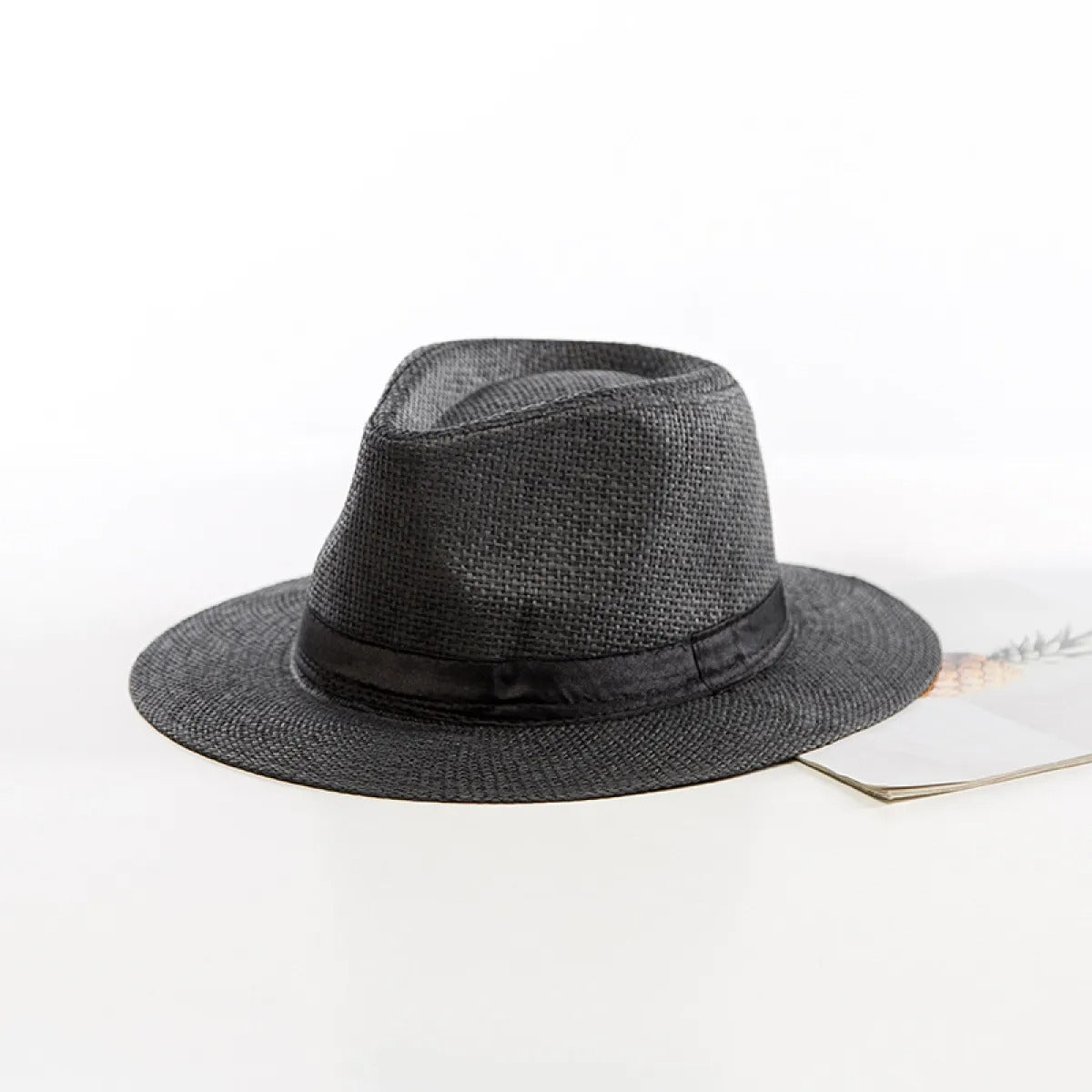 Women's Straw Jazz Hat – Structured Wide Brim
