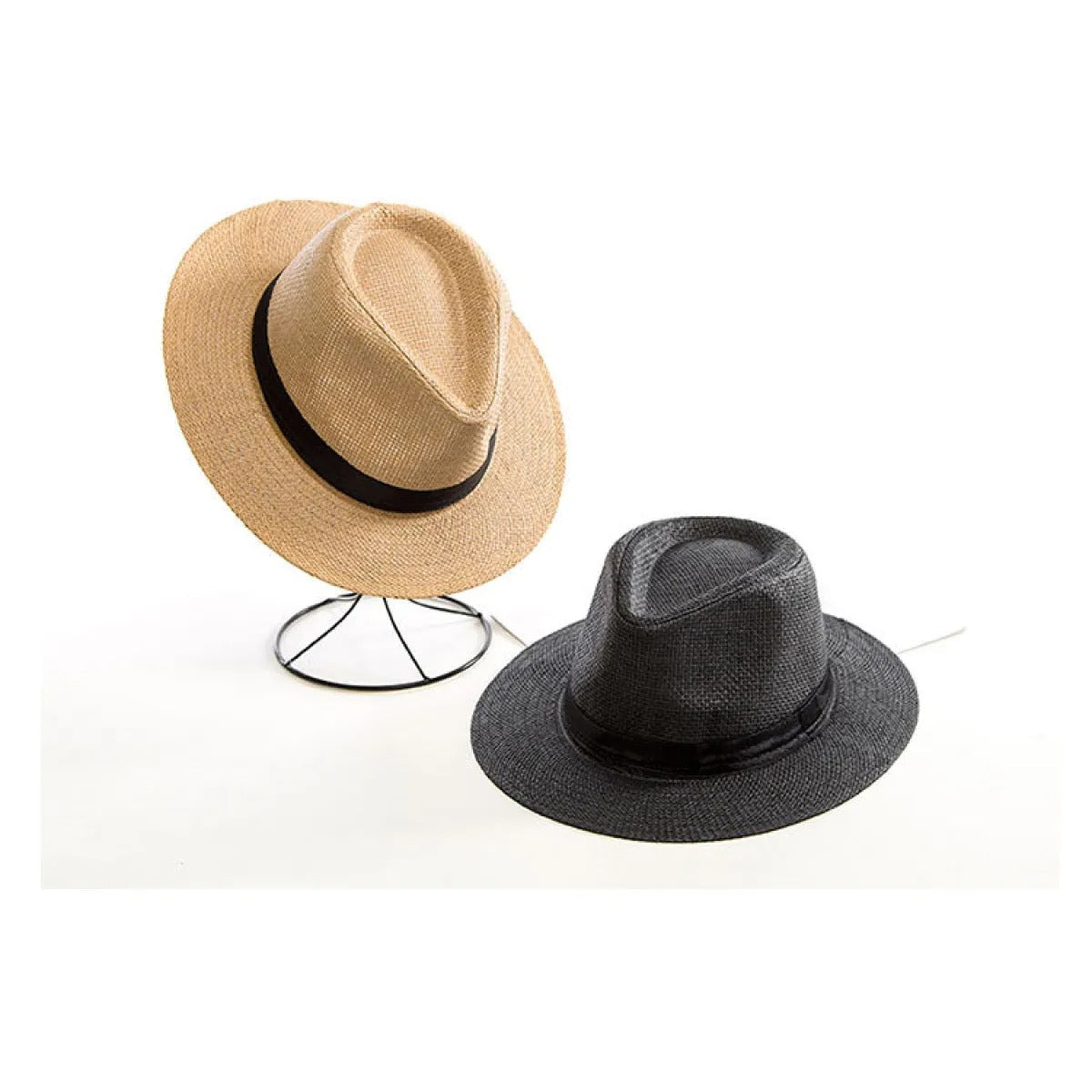 Women's Straw Jazz Hat – Structured Wide Brim