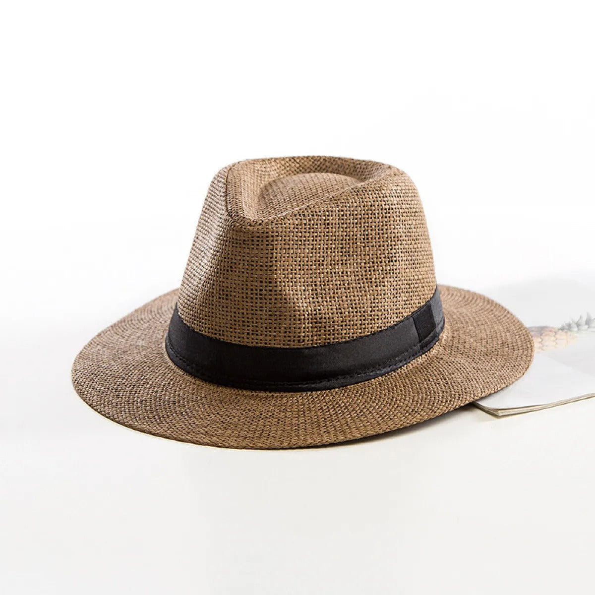 Women's Straw Jazz Hat – Structured Wide Brim