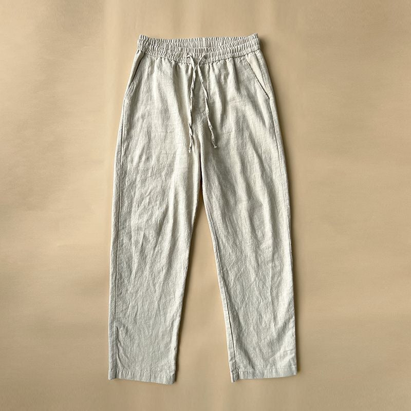 Men's Linen-Blend Pants – Relaxed Straight Leg