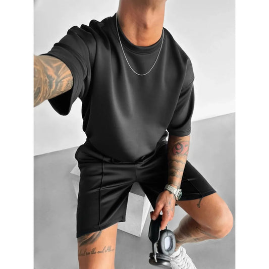 Men's T-Shirt and Shorts Set – Matching Crew Neck