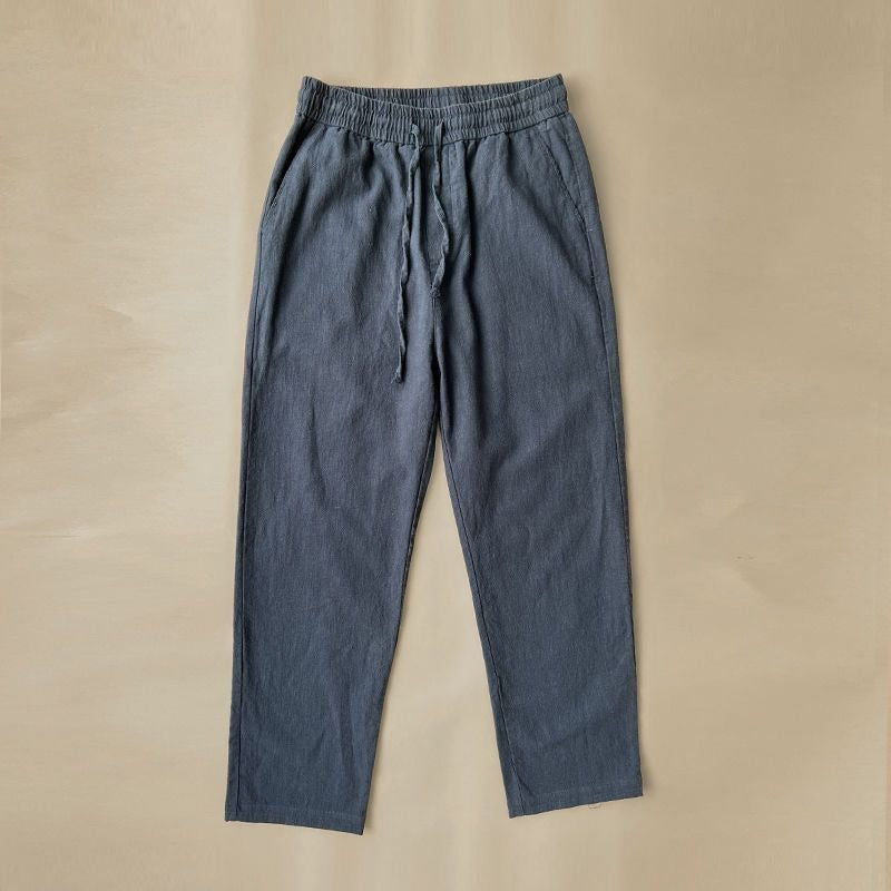 Men's Linen-Blend Pants – Relaxed Straight Leg