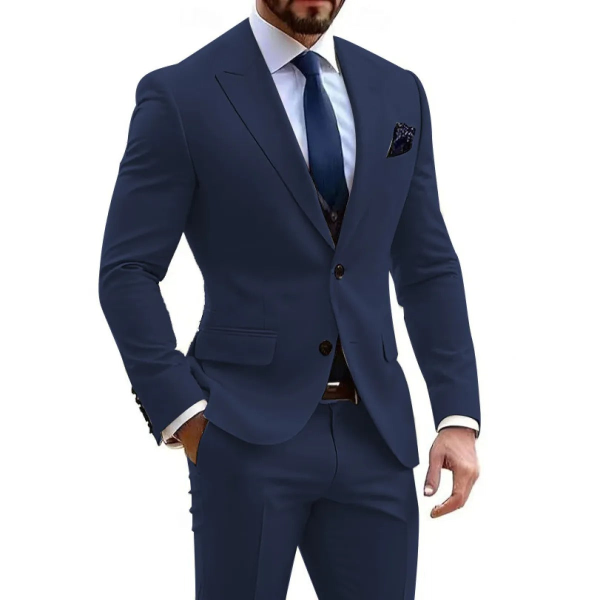 Men's Two-Piece Suit – Slim Cotton-Blend Fit