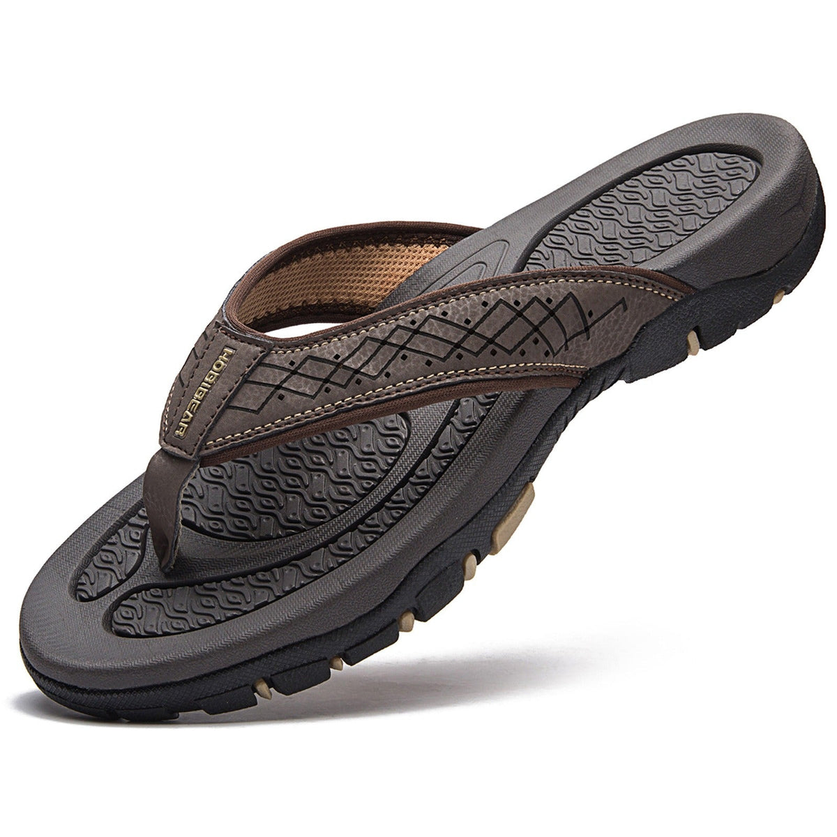 Men's Flip-Flops – Cushioned Herringbone Grip Sole
