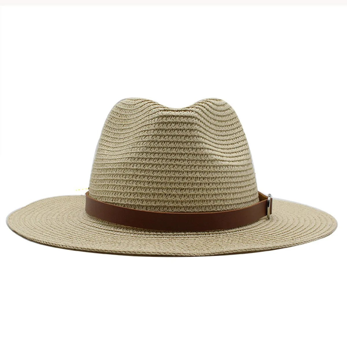 Women's Wide-Brim Braided Hat – Packable Open Weave