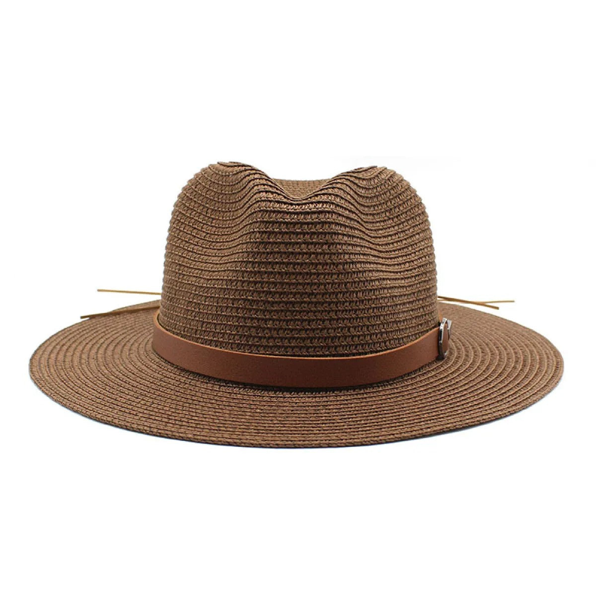 Women's Wide-Brim Braided Hat – Packable Open Weave