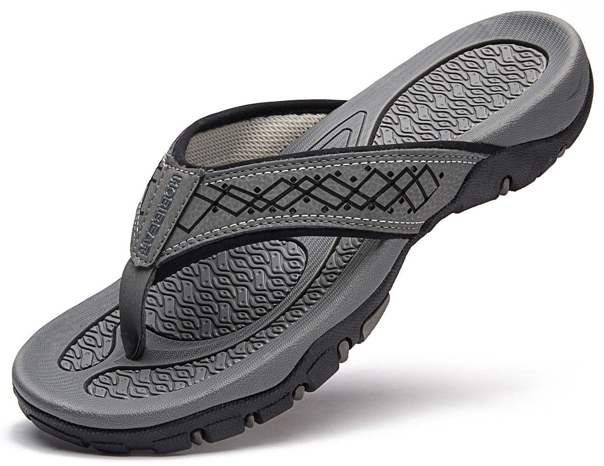 Men's Flip-Flops – Cushioned Herringbone Grip Sole
