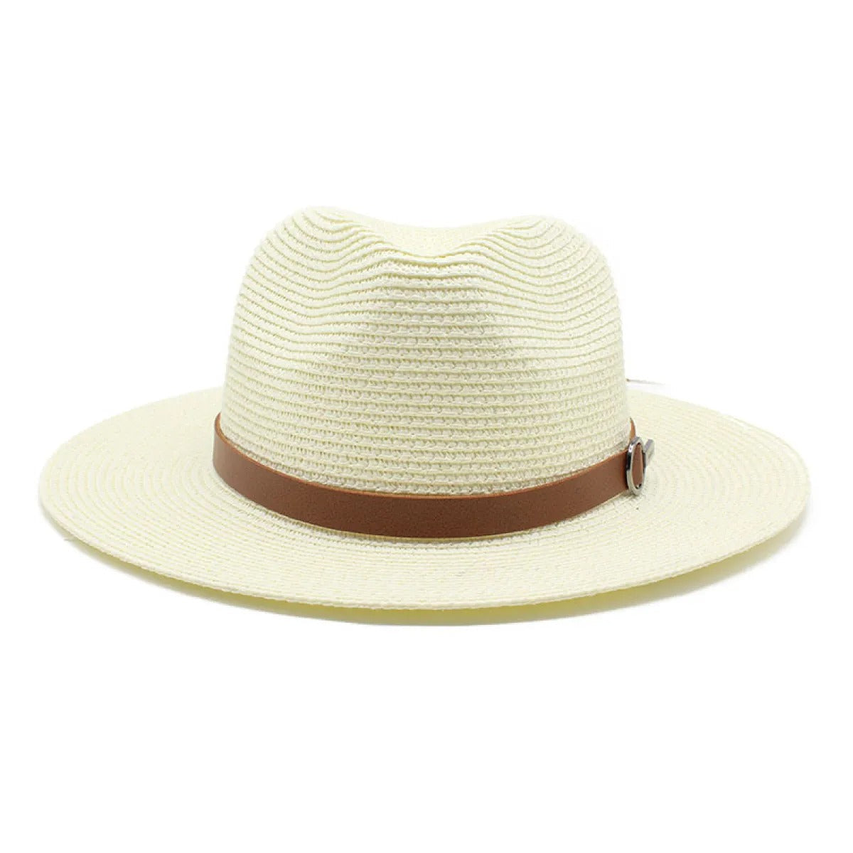 Women's Wide-Brim Braided Hat – Packable Open Weave
