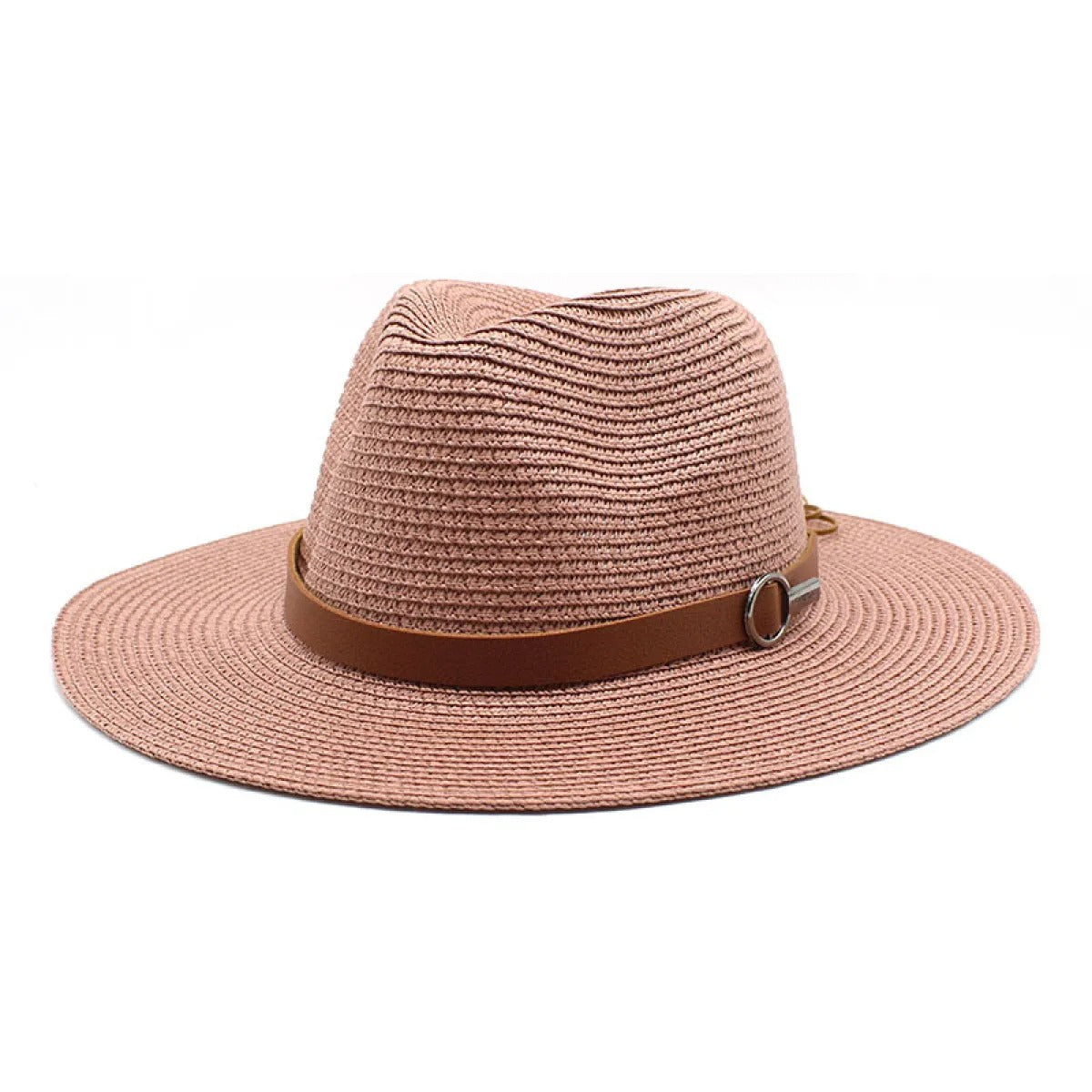 Women's Wide-Brim Braided Hat – Packable Open Weave