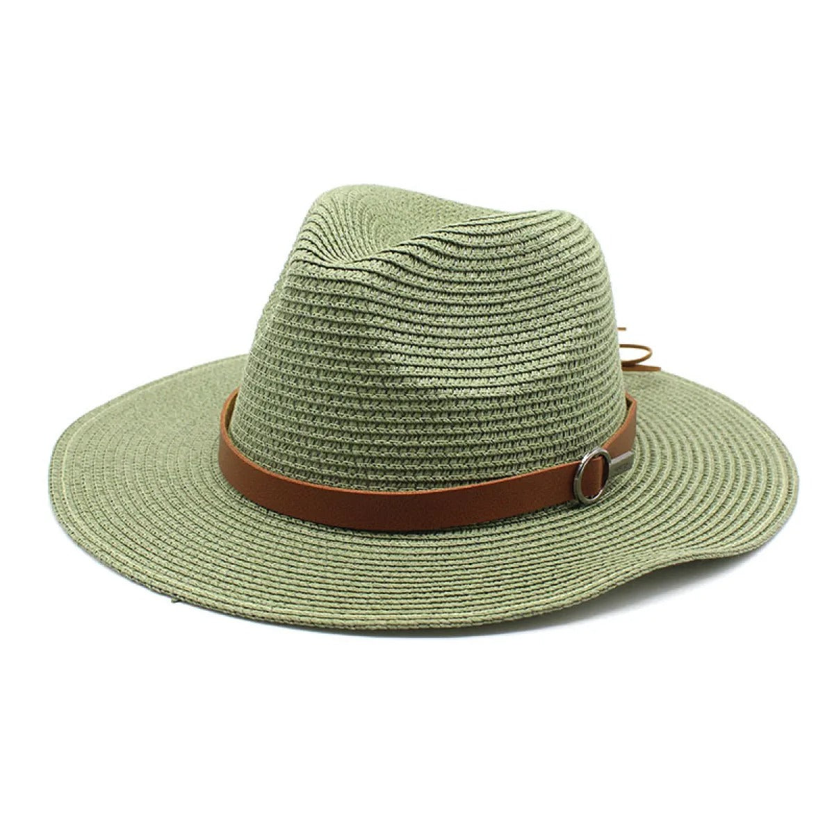 Women's Wide-Brim Braided Hat – Packable Open Weave