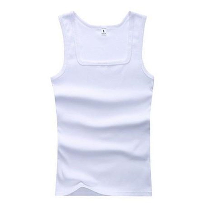 Men's Cotton Tank Top – Square Neck Relaxed Fit