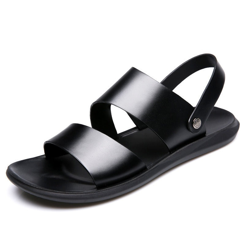 Men's Leather Slingback Sandal – Cushioned Lightweight Sole