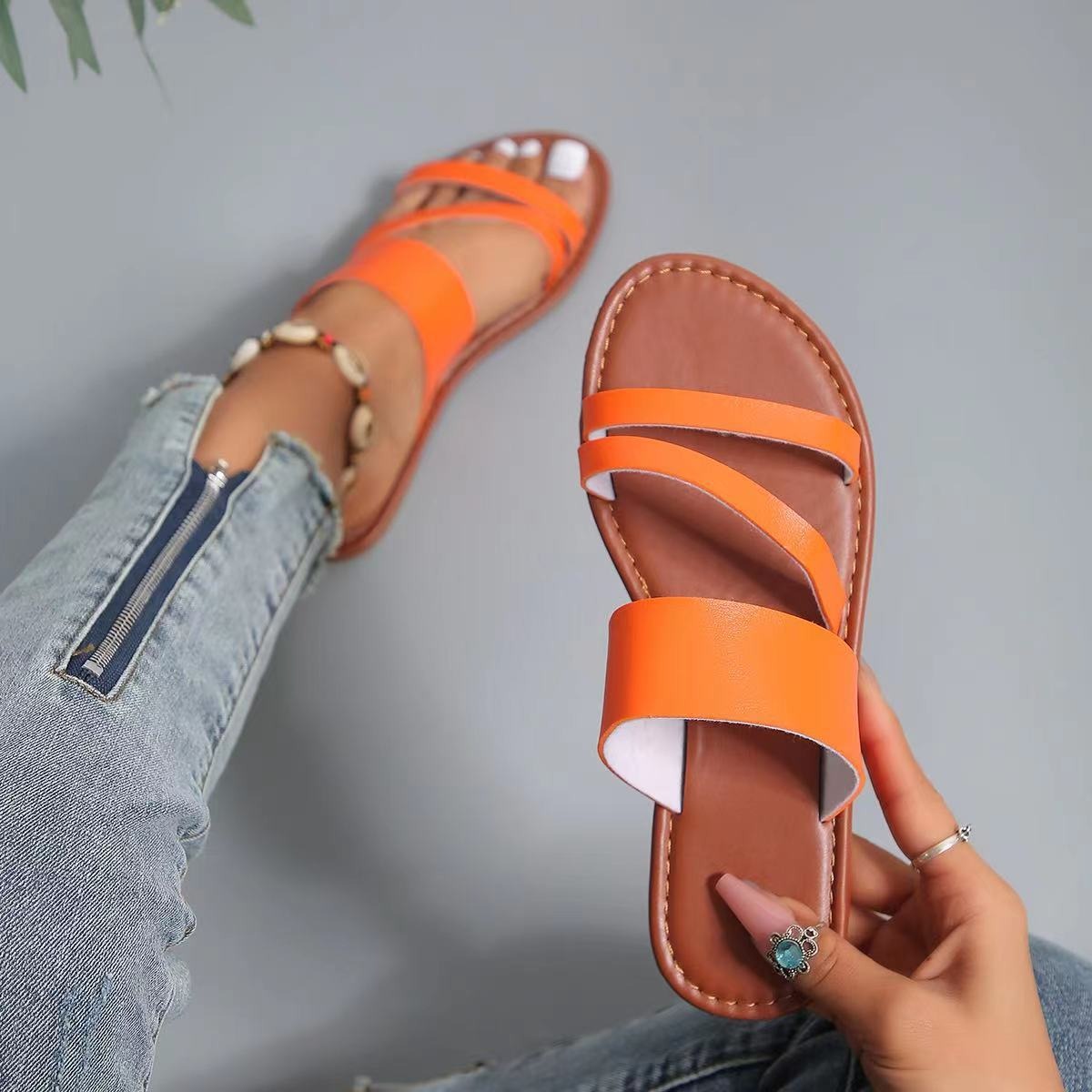 Women's Slip-On Slippers – Open-Back Minimal Profile