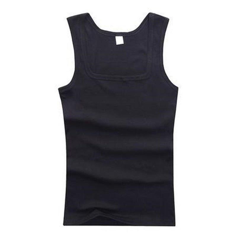 Men's Cotton Tank Top – Square Neck Relaxed Fit
