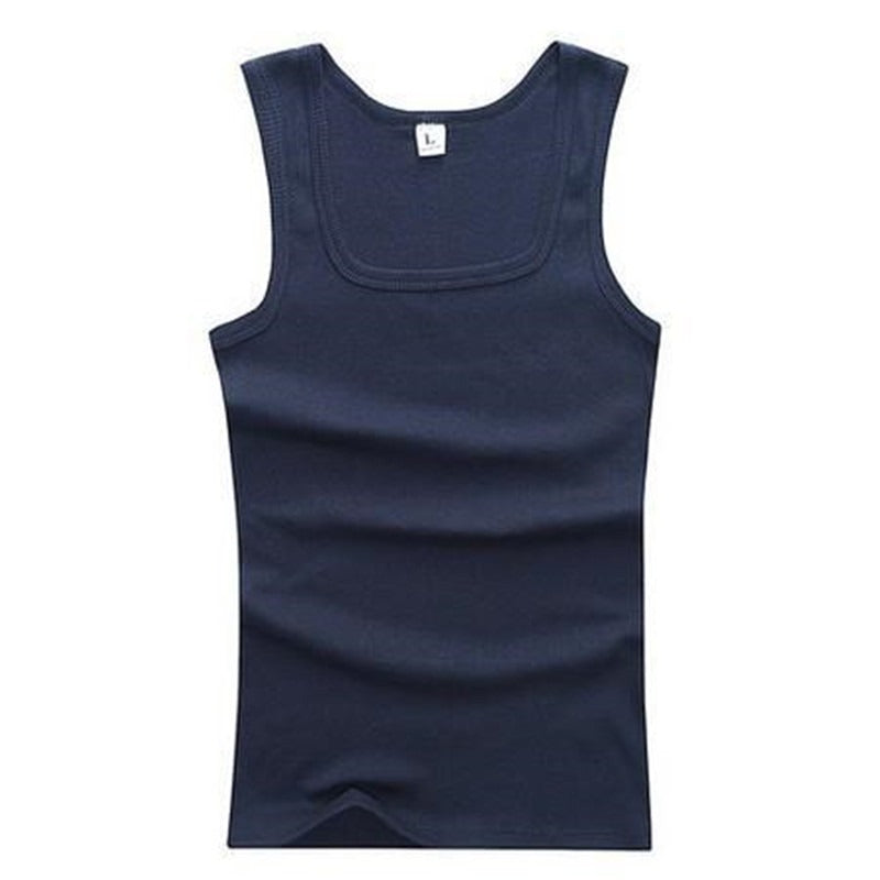 Men's Cotton Tank Top – Square Neck Relaxed Fit