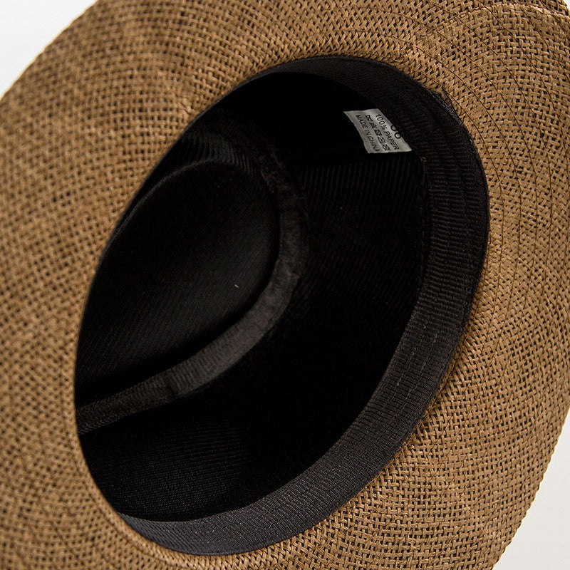 Women's Straw Jazz Hat – Structured Wide Brim