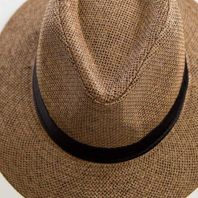 Women's Straw Jazz Hat – Structured Wide Brim