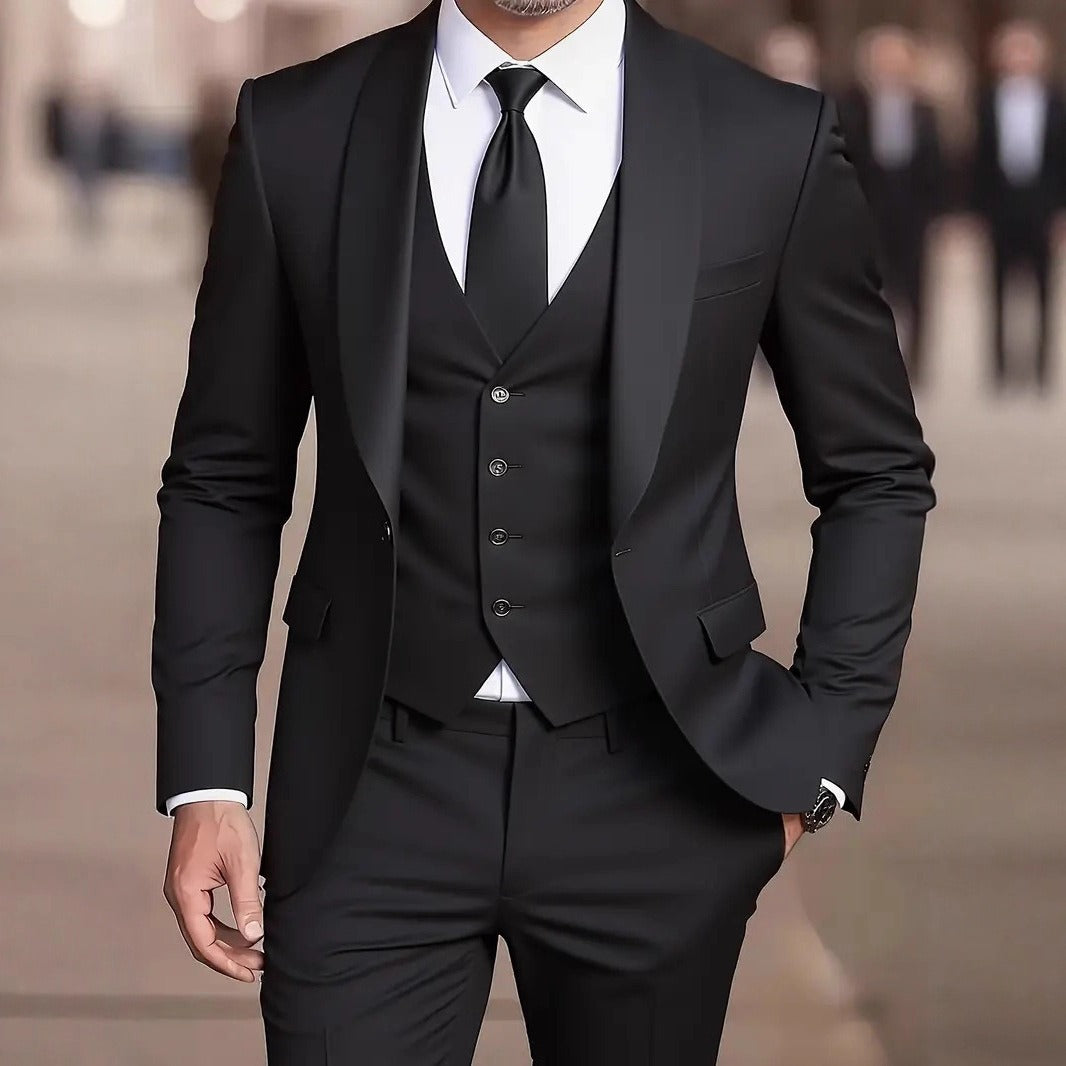 Men's Three-Piece Suit – Relaxed Minimal Cut